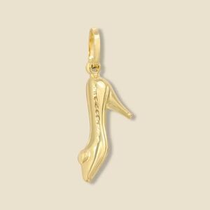 14K Gold Heel Shoe Charm Pendant | Elegant High Heel Jewelry by Tehrani Jewelry